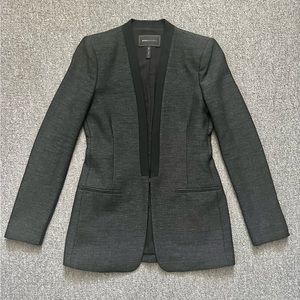 BCBGMaxazria Charcoal Grey Blazer Womens Boyfriend Blazer Size XS
